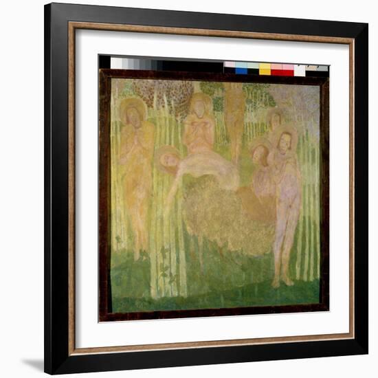 Croquis Pour Une Fresque (Sketch for a Fresco Painting). Representation De Saints Avec Aureole, Aux-Kazimir Severinovich Malevich-Framed Giclee Print