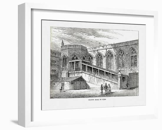 Crosby Hall in 1790, 1878-Walter Thornbury-Framed Giclee Print