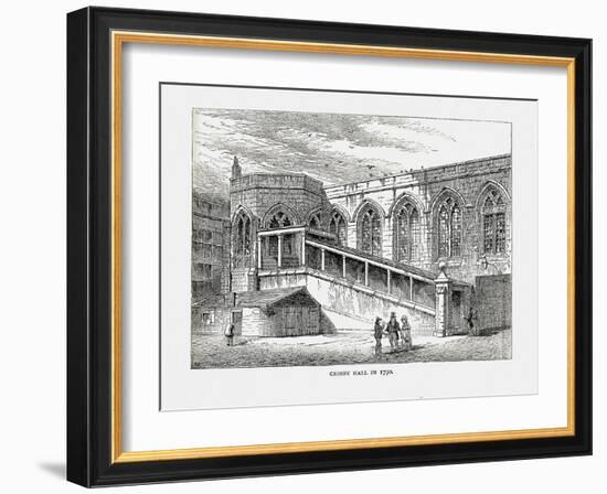 Crosby Hall in 1790, 1878-Walter Thornbury-Framed Giclee Print