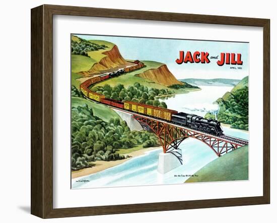 Cross-Country Rail - Jack and Jill, April 1951-Wilmer Wickham-Framed Giclee Print