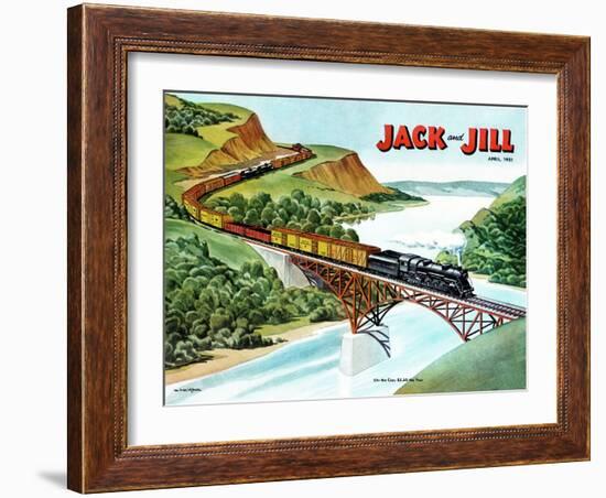 Cross-Country Rail - Jack and Jill, April 1951-Wilmer Wickham-Framed Giclee Print