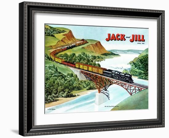 Cross-Country Rail - Jack and Jill, April 1951-Wilmer Wickham-Framed Giclee Print