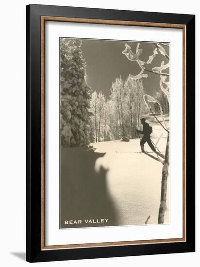 Cross Country Skier, Bear Valley-null-Framed Art Print