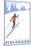 Cross Country Skier, Estes Park, Colorado-Lantern Press-Mounted Art Print