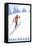 Cross Country Skier, Estes Park, Colorado-Lantern Press-Framed Stretched Canvas