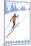 Cross Country Skier, Vail, Colorado-Lantern Press-Mounted Art Print