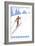 Cross Country Skier - Vermont-Lantern Press-Framed Art Print