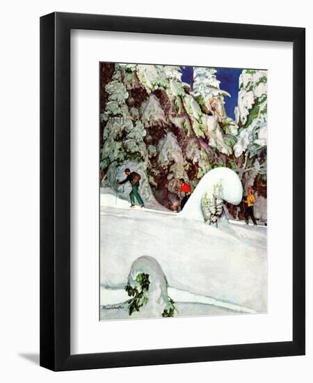 "Cross Country Skiers," February 2, 1946-Mead Schaeffer-Framed Giclee Print