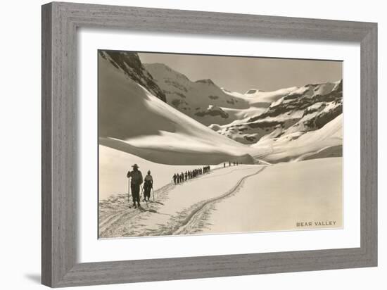 Cross Country Skiers in Bear Valley-null-Framed Art Print