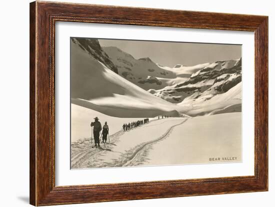 Cross Country Skiers in Bear Valley-null-Framed Art Print