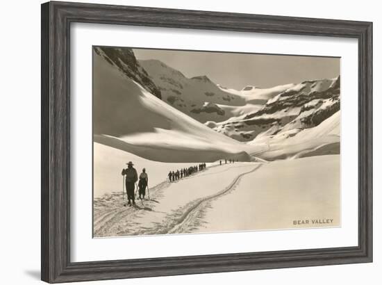 Cross Country Skiers in Bear Valley--Framed Art Print