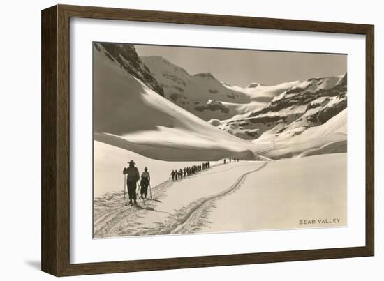 Cross Country Skiers in Bear Valley--Framed Art Print