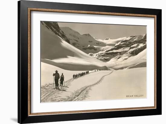 Cross Country Skiers in Bear Valley-null-Framed Art Print