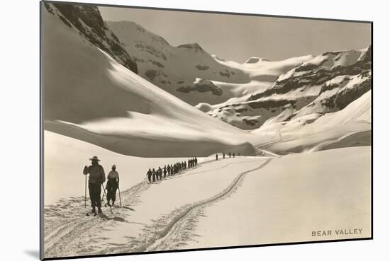 Cross Country Skiers in Bear Valley-null-Mounted Art Print