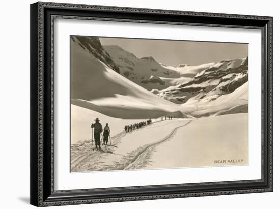 Cross Country Skiers in Bear Valley-null-Framed Art Print