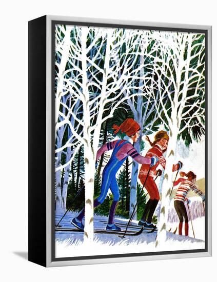 Cross-Country Skiing - Jack & Jill-Beth and Joe Krush-Framed Premier Image Canvas