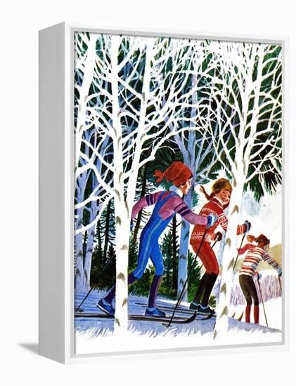 Cross-Country Skiing - Jack & Jill-Beth and Joe Krush-Framed Premier Image Canvas