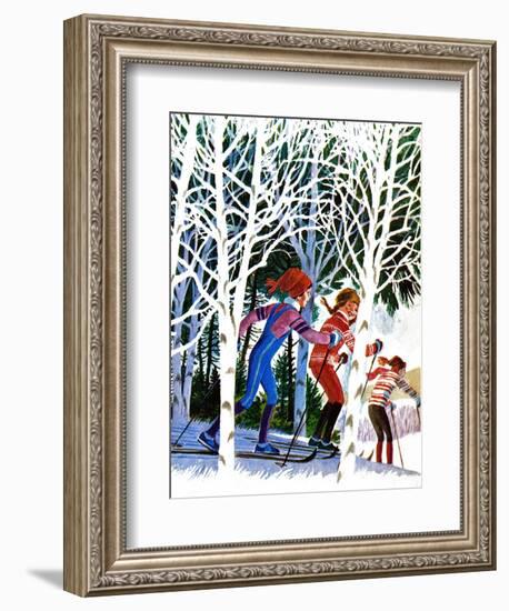 Cross-Country Skiing - Jack & Jill-Beth and Joe Krush-Framed Giclee Print