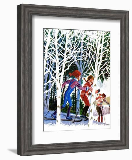 Cross-Country Skiing - Jack & Jill-Beth and Joe Krush-Framed Giclee Print