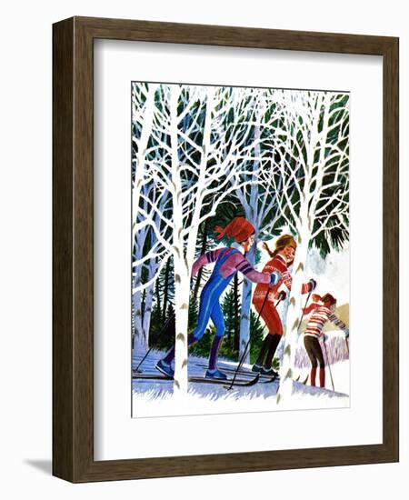 Cross-Country Skiing - Jack & Jill-Beth and Joe Krush-Framed Giclee Print