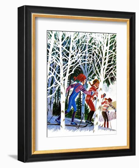 Cross-Country Skiing - Jack & Jill-Beth and Joe Krush-Framed Giclee Print