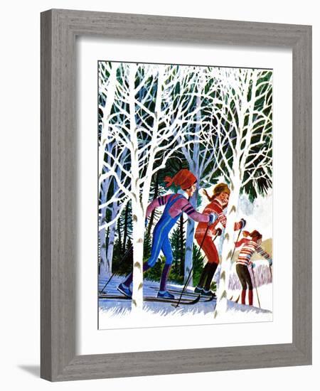 Cross-Country Skiing - Jack & Jill-Beth and Joe Krush-Framed Giclee Print