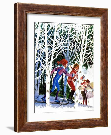 Cross-Country Skiing - Jack & Jill-Beth and Joe Krush-Framed Giclee Print