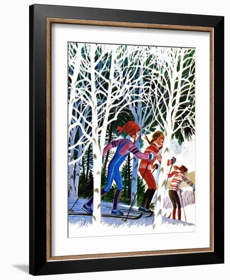 Cross-Country Skiing - Jack & Jill-Beth and Joe Krush-Framed Giclee Print