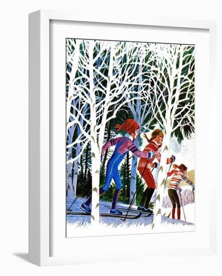 Cross-Country Skiing - Jack & Jill-Beth and Joe Krush-Framed Giclee Print