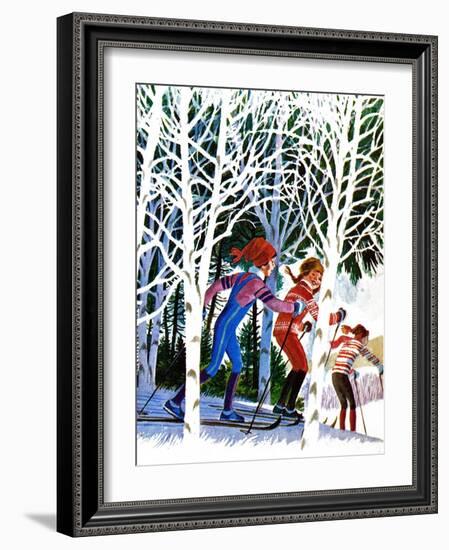 Cross-Country Skiing - Jack & Jill-Beth and Joe Krush-Framed Giclee Print