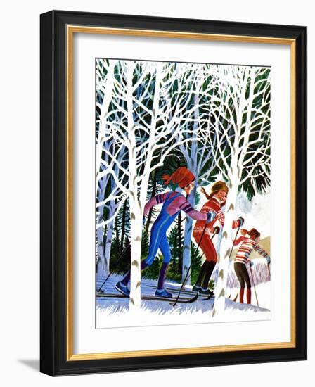 Cross-Country Skiing - Jack & Jill-Beth and Joe Krush-Framed Giclee Print