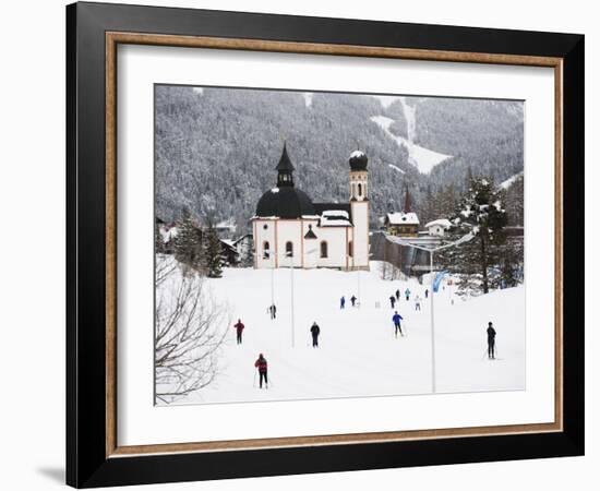 Cross Country Skiing, Seefeld Ski Resort, the Tyrol, Austria, Europe-Christian Kober-Framed Photographic Print