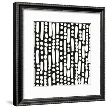 Cross Current Square Up I BW-Cheryl Warrick-Framed Art Print