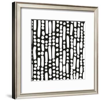 Cross Current Square Up I BW-Cheryl Warrick-Framed Art Print