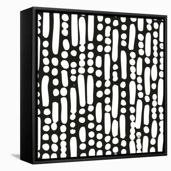 Cross Current Square Up I BW-Cheryl Warrick-Framed Stretched Canvas