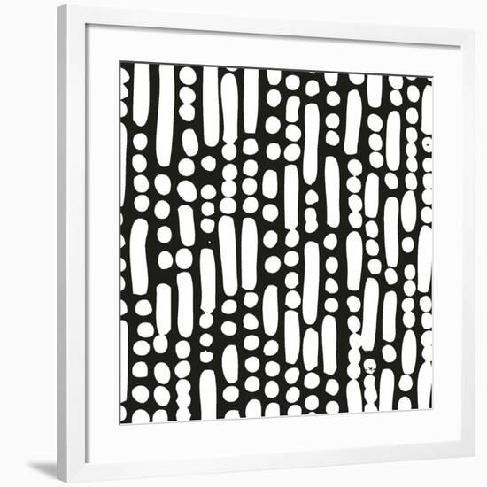 Cross Current Square Up I BW-Cheryl Warrick-Framed Art Print