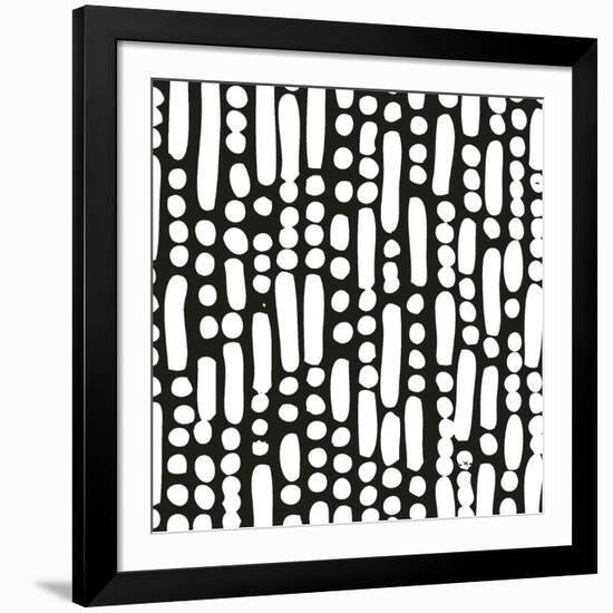 Cross Current Square Up I BW-Cheryl Warrick-Framed Art Print