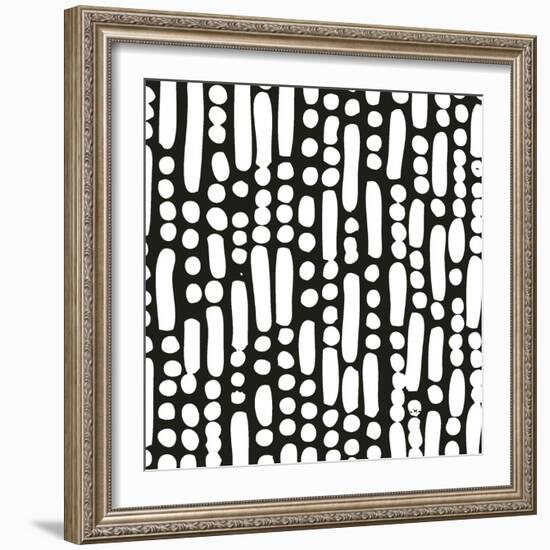 Cross Current Square Up I BW-Cheryl Warrick-Framed Art Print