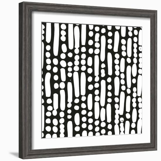 Cross Current Square Up I BW-Cheryl Warrick-Framed Art Print