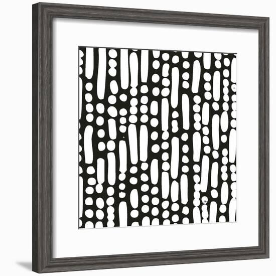 Cross Current Square Up I BW-Cheryl Warrick-Framed Art Print