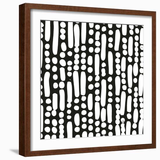 Cross Current Square Up I BW-Cheryl Warrick-Framed Art Print