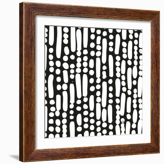 Cross Current Square Up I BW-Cheryl Warrick-Framed Art Print