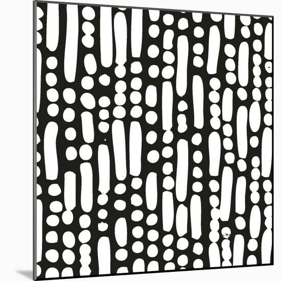 Cross Current Square Up I BW-Cheryl Warrick-Mounted Art Print