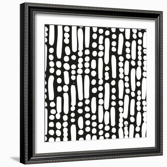 Cross Current Square Up I BW-Cheryl Warrick-Framed Art Print