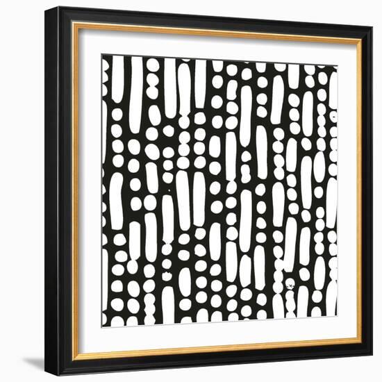 Cross Current Square Up I BW-Cheryl Warrick-Framed Art Print