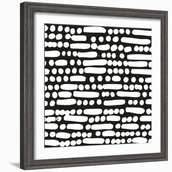 Cross Current Square Up II BW-Cheryl Warrick-Framed Art Print