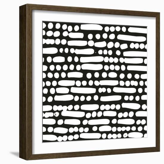 Cross Current Square Up II BW-Cheryl Warrick-Framed Art Print