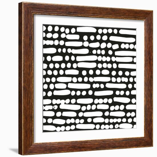 Cross Current Square Up II BW-Cheryl Warrick-Framed Art Print