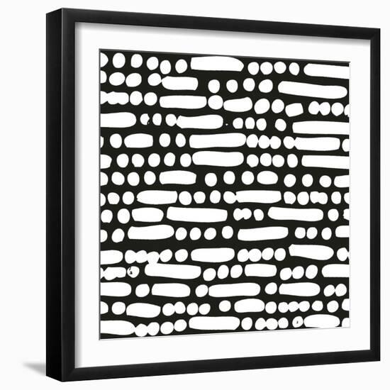 Cross Current Square Up II BW-Cheryl Warrick-Framed Art Print