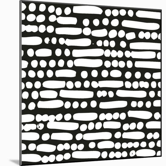 Cross Current Square Up II BW-Cheryl Warrick-Mounted Art Print